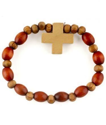 image:Image Náramek desátek, dřevo, oranžový