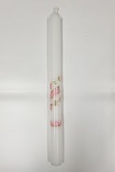 image:Image Svíce křestní, květinka, růžová