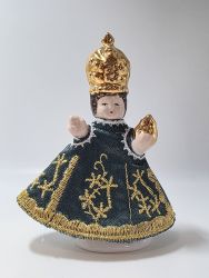 Pražské Jezulátko 8,5cm miňonka oblečené, zelené image:Image Pražské Jezulátko 8,5cm miňonka oblečené, zelené