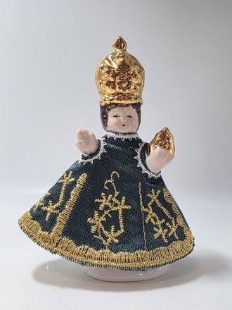 image:Image Pražské Jezulátko 8,5 cm miňonka oblečené, keramika, zelené
