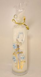 image:Image Svíce křestní silná, lilie, modrá