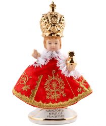 image:Image Pražské Jezulátko 14 cm, oblečené, keramika, červené