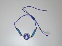 image:Image Náramek šňůrka, křížek v kolečku, tmavě modrý