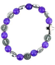 image:Image Náramek desátek sv. Benedikt - korálek fialový