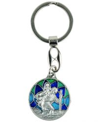 image:Image Přívěšek na klíče sv. Kryštof kulatý s vitráží