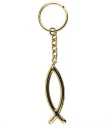 image:Image Přívěšek na klíče ryba obrys zlatá