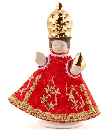 image:Image Pražské Jezulátko 8,5 cm miňonka oblečené, keramika, červené