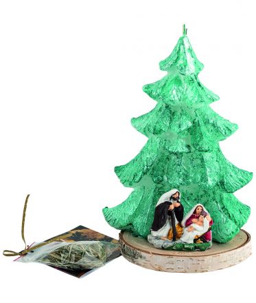 image:Image Svíce stromek se Svatou rodinou, dioda, 23 cm