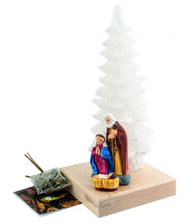 image:Image Svíce stromek se Svatou rodinou, dioda, 30 cm