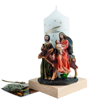 image:Image Svíce Svatá Rodina s oslíkem, dioda, 26 cm