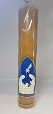 image:Image Svíce - reliéf Svatá Rodina včelí vosk 33 cm