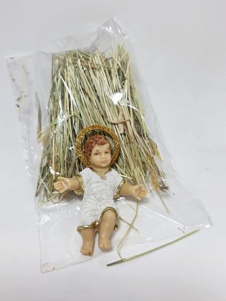 image:Image Ježíšek na slámě, ručně zdobený, 9,5 cm