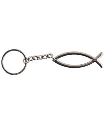 image:Image Přívěšek na klíče ryba obrys stříbrná matná