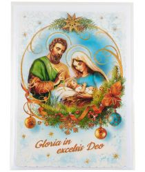 image:Image Přání vánoční - Svatá Rodina, brokát 16,5 x 11,5 cm