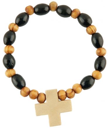 image:Image Náramek desátek dřevěný, černý a přírodní
