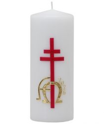 image:Image Velikonoční svíce s motivem alfa, 20 cm