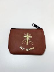 image:Image Pouzdro na růženec středně hnědé AVE MARIA