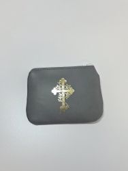 image:Image Pouzdro na růženec šedé kříž s ratolestí