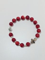 image:Image Náramek desátek, červený žíhaný