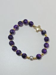 image:Image Náramek desátek, tmavě fialový žíhaný