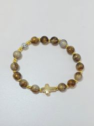 image:Image Náramek desátek, gumička, medový žíhaný