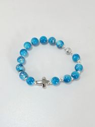 image:Image Náramek desátek, tyrkysový žíhaný