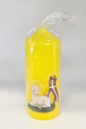 image:Image Svíce velikonoční žlutá - Beránek 12 cm