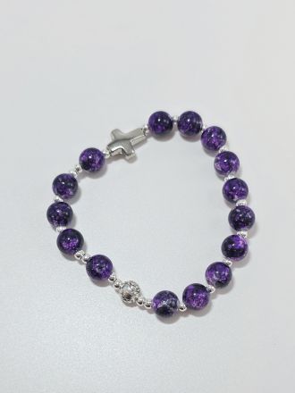 image:Image Náramek desátek, tmavě fialový žíhaný