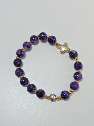 image:Image Náramek desátek, tmavě fialový žíhaný