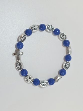 image:Image Náramek desátek Zázračná medailka - korálek modrý