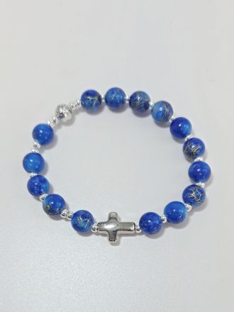 image:Image Náramek desátek, gumička, modrý žíhaný