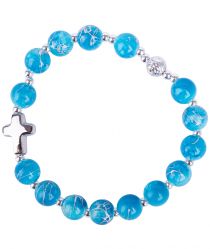 image:Image Náramek desátek, tyrkysový žíhaný