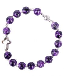 image:Image Náramek desátek, tmavě fialový žíhaný