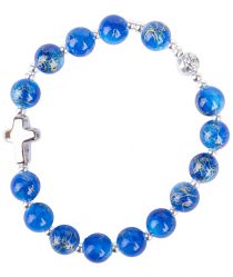 image:Image Náramek desátek, gumička, modrý žíhaný