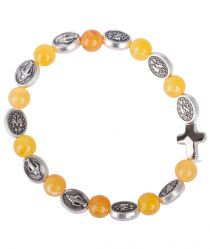 image:Image Náramek desátek Zázračná medailka - korálek žlutooranžový