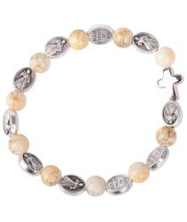 image:Image Náramek desátek Boží Milosrdenství - korálek pískový žíhaný