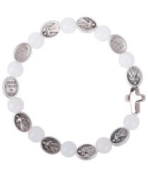 image:Image Náramek desátek Boží Milosrdenství - korálek bílý