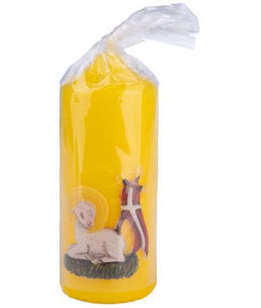 image:Image Svíce velikonoční žlutá - Beránek 12 cm