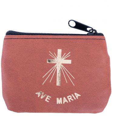 image:Image Pouzdro na růženec středně hnědé AVE MARIA