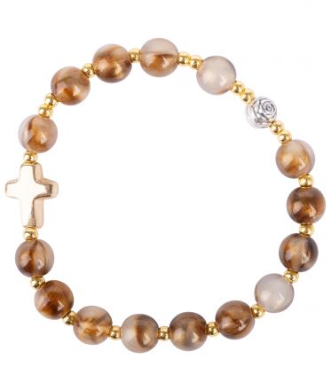 image:Image Náramek desátek, gumička, medový žíhaný