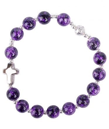 image:Image Náramek desátek, tmavě fialový žíhaný