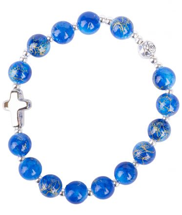 image:Image Náramek desátek, gumička, modrý žíhaný