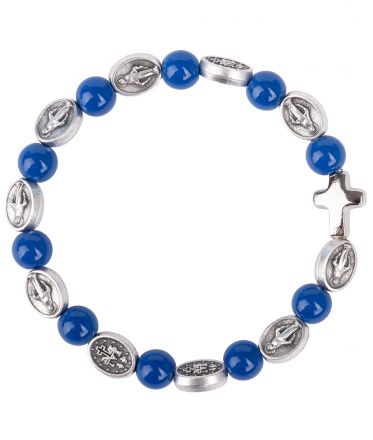 image:Image Náramek desátek Zázračná medailka - korálek modrý