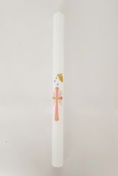 image:Image Křestní svíce s růžovým motivem - kříž, srdce a konvička