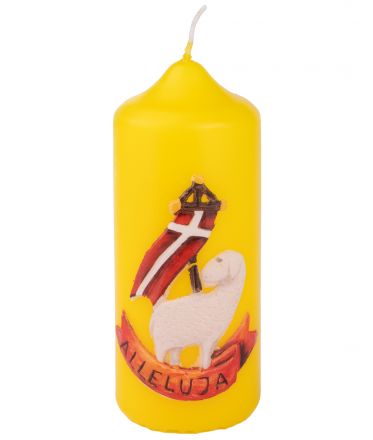 image:Image Svíce velikonoční žlutá - Beránek 12 cm