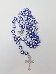 image:Image Růženec dětský, korálek srdce modrobílé