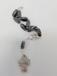 image:Image Náramek desátek, hematit , sv. Kryštof + Svatá Země se zapínáním