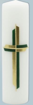 image:Image Svíce oltářní s reliéfem, zelená