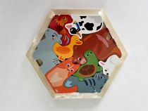 image:Image Puzzle - zvířátka z farmy dřevěná (šestihran/menší)