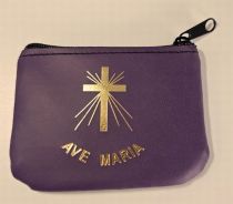 image:Image Pouzdro na růženec - fialové AVE MARIA